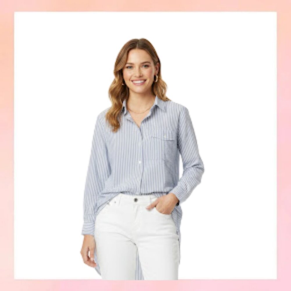 2 for $20 ! Like New" Love Notes Shirt Button Down Size L